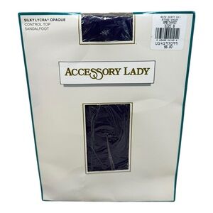 Vintage Accessory Lady Silky Lycra Opaque Control Top Pantyhose Amethyst Size B